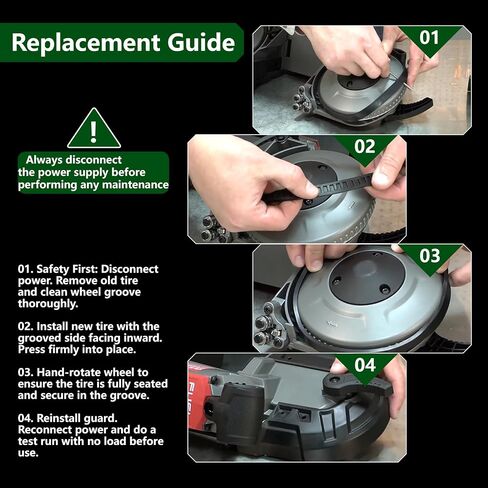 2 Pack 650-721- 00 Bandsaw Rubber Tires Replacement for DeWalt DWM120/DCS374/DW328K/D28770 - Fits Portaband 6230, 6232-20 & More (514002079, A02807) - Rubber Wheel Kit in Saudi Arabia