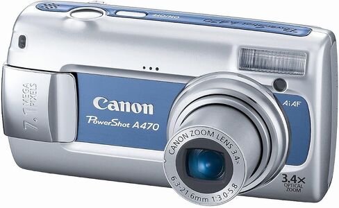 Canon PowerShot A470 7.1MP Digital Camera with 3.4x Optical Zoom (Gray) (Renewed) in Saudi Arabia
