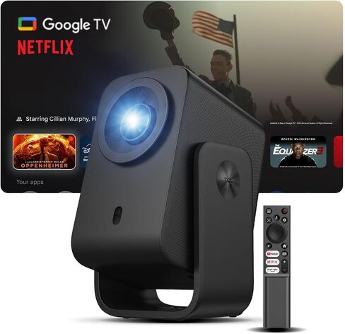 جهاز عرض خارجي محمول TCL C1 Google TV، أصلي 1080 بكسل، مرخص رسميًا من Netflix، واي فاي وبلوتوث، عمر 30000 ساعة، تركيز تلقائي، صوت دولبي رقمي 8 وات، شاشة 120 بوصة، مسرح منزلي in Kuwait