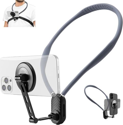 حامل هاتف الكاميرا على الصدر لـ GoPro، حزام قابل للتعديل على الصدر POV حامل الهاتف على الرقبة لملحقات DJI Osmo Nano Action 5 Pro/4/3، لـ Insta360 X5/X4/Ace Pro 2، لـ GoPro Hero 13/12/11 AKASO in Saudi Arabia
