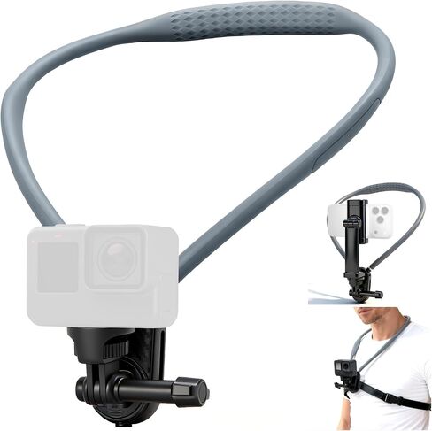 حامل هاتف الكاميرا على الصدر لـ GoPro، حزام قابل للتعديل على الصدر POV حامل الهاتف على الرقبة لملحقات DJI Osmo Nano Action 5 Pro/4/3، لـ Insta360 X5/X4/Ace Pro 2، لـ GoPro Hero 13/12/11 AKASO in Kuwait