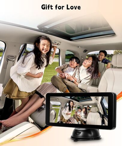 Rimoody 6.86'' Baby Car Camera for Seat HD Bual Rear Facing, Car Camera for Baby Night Vision Wide View Angle Reusable Sucker Bracket, Easy Install 360° Adjustable in Saudi Arabia