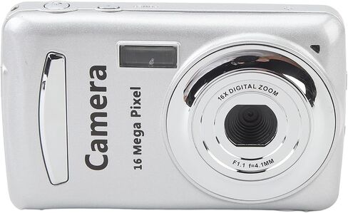 Digital Camera, 1080P 16MP Point and Shoot Vlogging Camera, 16X Digital Zoom Auto Focus Anti Shake, Compact Small Camera for Kid Student (Silver Gray) in Saudi Arabia