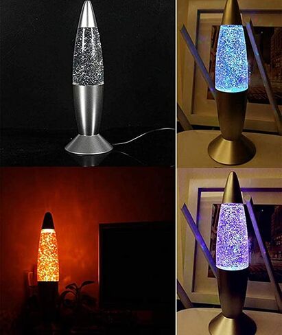 بريق مصباح LED خمر صغير 7.28 ''ليلة ضوء مصباح مع USB متعدد الألوان تغيير صاروخ ضوء للأطفال بنين بنات غرفة نوم الكبار in Kuwait