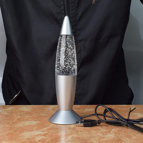 بريق مصباح LED خمر صغير 7.28 ''ليلة ضوء مصباح مع USB متعدد الألوان تغيير صاروخ ضوء للأطفال بنين بنات غرفة نوم الكبار in Kuwait