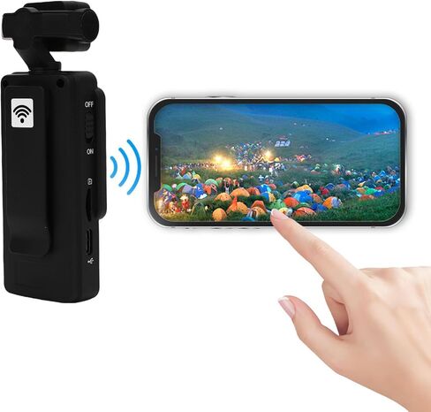 كاميرا الجسم EBTOOLS 1080P، عدسة دوران 270 درجة، تثبيت 3 محاور، واي فاي، رؤية ليلية، كشف الحركة، شاشة ملونة 1.54 بوصة، للرياضة الخارجية، الدراجة، السفر، مدونة فيديو POV (مع بطاقة ذاكرة 32 جيجا) in Kuwait