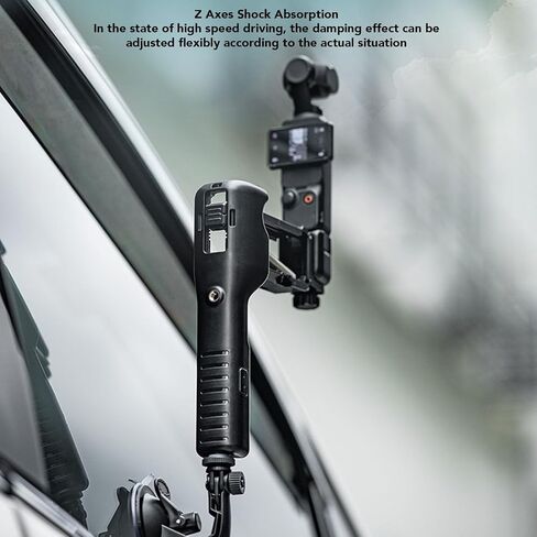 Gugxiom for Osmo 3 مثبت محمول، حامل مقبض تخميد قابل للتعديل مع حذاء بارد، خيط 1/4 بوصة، مقبض تخزين ممتص للصدمات على شكل Z لملحقات Osmo 3 in Saudi Arabia