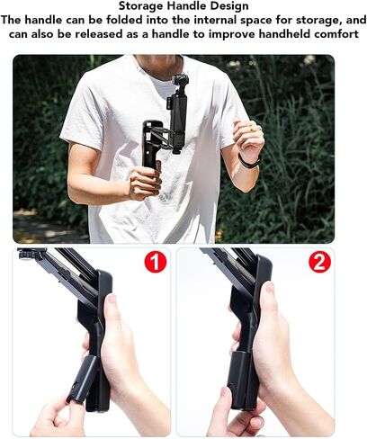 Gugxiom for Osmo 3 مثبت محمول، حامل مقبض تخميد قابل للتعديل مع حذاء بارد، خيط 1/4 بوصة، مقبض تخزين ممتص للصدمات على شكل Z لملحقات Osmo 3 in Saudi Arabia
