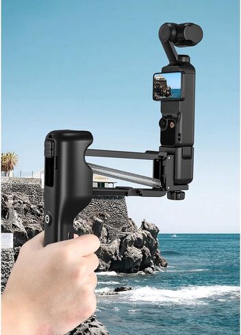 Gugxiom for Osmo 3 مثبت محمول، حامل مقبض تخميد قابل للتعديل مع حذاء بارد، خيط 1/4 بوصة، مقبض تخزين ممتص للصدمات على شكل Z لملحقات Osmo 3 in Saudi Arabia