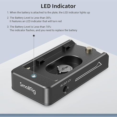 SmallRig NP-F لوحة محول البطارية لايت لبطارية سوني NP-F وDC5521 إلى LEMO 2-Pin كابل شحن in Kuwait