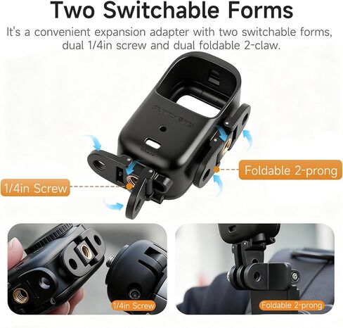Vertical & Horizontal Action Mount Bracket Frame for DJI Osmo Nano, Expansion Adapter to Connect Other Camera Accessories in Saudi Arabia