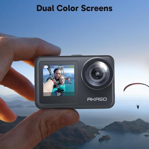 AKASO Brave 7 LE Action Camera with MicroSDXC U3 Card and Adhesive Mount Kit Bundle in Saudi Arabia