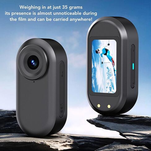 Sanpyl Thumb Action Camera with Magnetic Mount 1080P Recording, 64GB Body Worn POV Camera Type C Transfer for Cycling Motorcycle Travel Vlog (Black) in Saudi Arabia