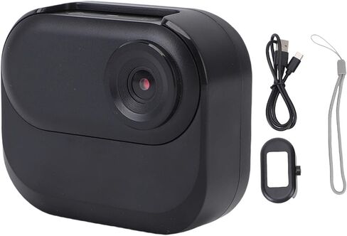 Sanpyl Thumb Action Camera with Magnetic Mount 1080P Recording, 64GB Body Worn POV Camera Type C Transfer for Cycling Motorcycle Travel Vlog (Black) in Saudi Arabia