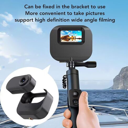 Sanpyl Thumb Action Camera with Magnetic Mount 1080P Recording, 64GB Body Worn POV Camera Type C Transfer for Cycling Motorcycle Travel Vlog (Black) in Saudi Arabia