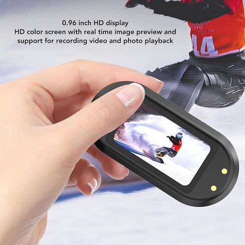 Sanpyl Thumb Action Camera with Magnetic Mount 1080P Recording, 64GB Body Worn POV Camera Type C Transfer for Cycling Motorcycle Travel Vlog (Black) in Saudi Arabia