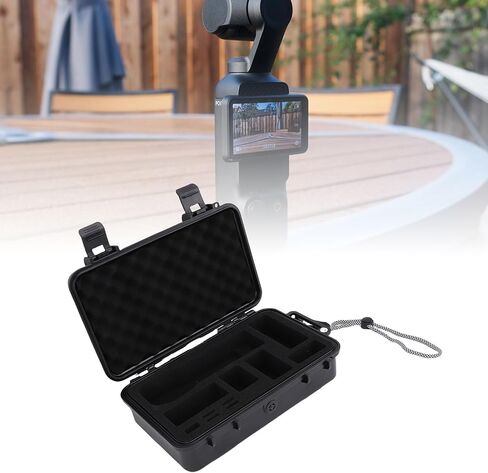 حقيبة تخزين، حقيبة حمل تناسب DJI OSMO Pocket3 المحمولة PP الإسفنج واقية حقيبة تخزين صلبة حقيبة واقية ملحقات الكاميرا مع حزام المعصم أسود in Kuwait