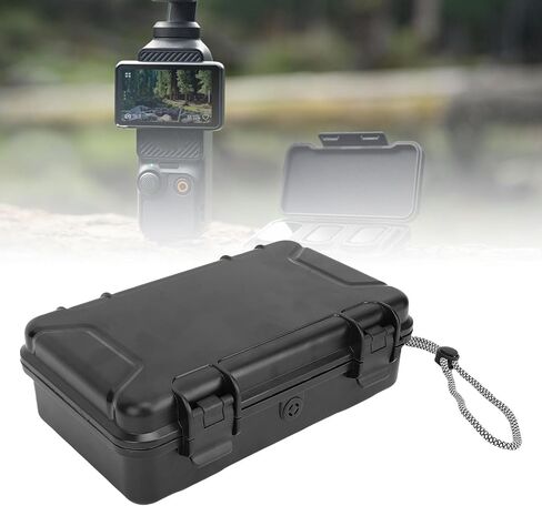حقيبة تخزين، حقيبة حمل تناسب DJI OSMO Pocket3 المحمولة PP الإسفنج واقية حقيبة تخزين صلبة حقيبة واقية ملحقات الكاميرا مع حزام المعصم أسود in Kuwait