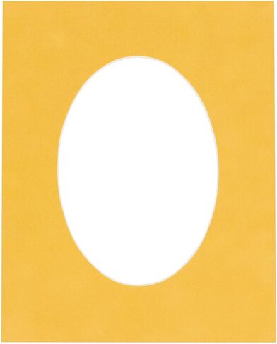 10x18 Mat Bevel Cut for 8.5x11 Photos - Precut Rattan Beige Oval Shaped Photo Mat Board Opening - Acid Free Matte to Protect Your Pictures - Bevel Cut for Family Photos, Pack of 1 Matboard in Saudi Arabia