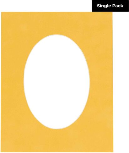 10x18 Mat Bevel Cut for 8.5x11 Photos - Precut Rattan Beige Oval Shaped Photo Mat Board Opening - Acid Free Matte to Protect Your Pictures - Bevel Cut for Family Photos, Pack of 1 Matboard in Saudi Arabia