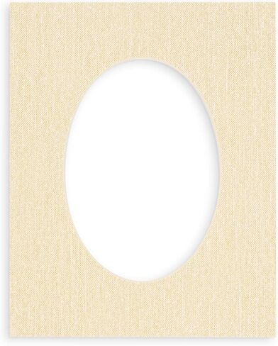 10x18 Mat Bevel Cut for 8.5x11 Photos - Precut Rattan Beige Oval Shaped Photo Mat Board Opening - Acid Free Matte to Protect Your Pictures - Bevel Cut for Family Photos, Pack of 1 Matboard in Saudi Arabia