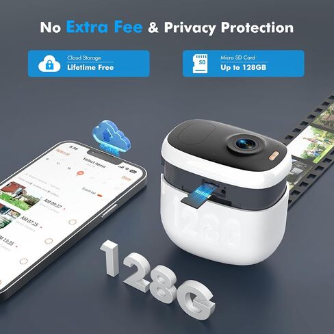 2K Wireless WiFi Surveillance Camera Battery, 4MP Indoor Camera with Magnetic Base, Colour Night Vision, AI & PIR Motion Detection, Two-Way Audio, IP65 Waterproof in Saudi Arabia