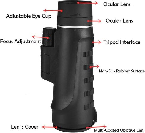 Monoculars Telescope High Power 50x60 High Power Monocular, BAK4 Prism Monocular Waterproof Monocular Scope with Smartphone Holder & Tripod, Suitable for Watching Mountain Binoculars in Saudi Arabia
