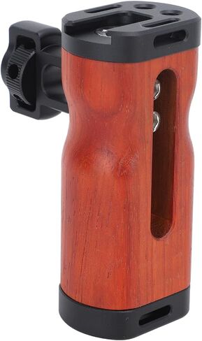 Side Wooden Handle, Sliding Structure, Ergonomic Camera Cage, Side Handle with 1/4 Inch Screw Hole for Microphone in Saudi Arabia