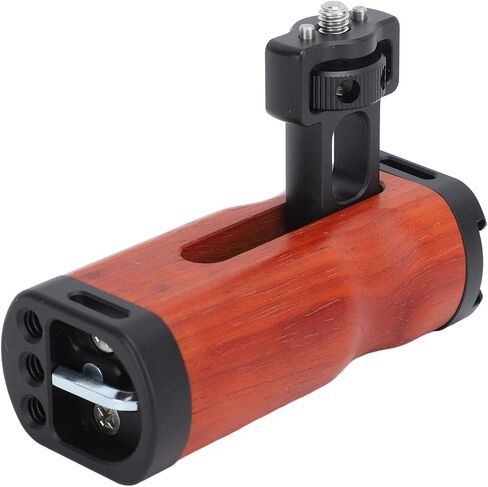 Side Wooden Handle, Sliding Structure, Ergonomic Camera Cage, Side Handle with 1/4 Inch Screw Hole for Microphone in Saudi Arabia