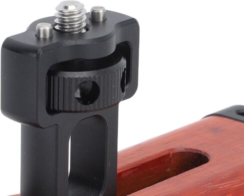 Side Wooden Handle, Sliding Structure, Ergonomic Camera Cage, Side Handle with 1/4 Inch Screw Hole for Microphone in Saudi Arabia