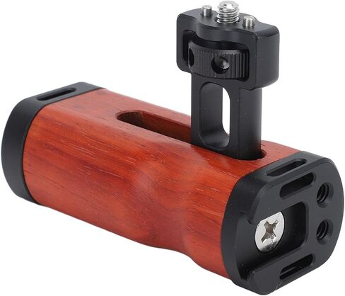 Side Wooden Handle, Sliding Structure, Ergonomic Camera Cage, Side Handle with 1/4 Inch Screw Hole for Microphone in Saudi Arabia