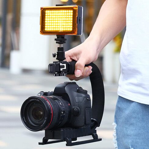 Camera Action Stabilization Grip Black Lightweight Good Hand Feeling U Shape Universal Handheld Camera Stabilization Sponge with Cold Shoe for Video in Saudi Arabia