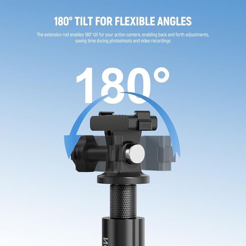 طقم قضيب تمديد NEEWER متوافق مع DJI OSMO Action 5 Pro 4 3 GoPro Insta360 AKASO، عصا سيلفي غير مرئية مقاس 27.8 بوصة، محول كاميرا الحركة وحامل مغناطيسي سريع الفك لتسجيل الفيديو، GP-86 in Kuwait