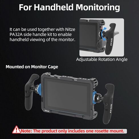 Nitze M6 Rosette Mount Adapter for ARRI Standard with 1/4" Screws, Female Rosette Mount for Camera Cage and Side Handle - N64-G in Saudi Arabia