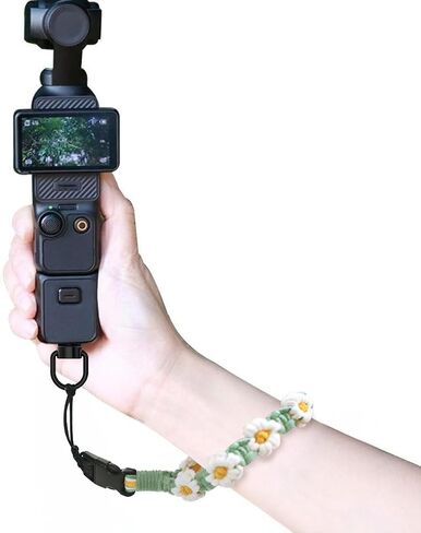 جيب قابل للتعديل 3 حبل معصم، حزام يد، سوار معصم لجيب DJI OSMO 3 ملحقات مع برغي 1/4 بوصة (أسود، عام) in Saudi Arabia