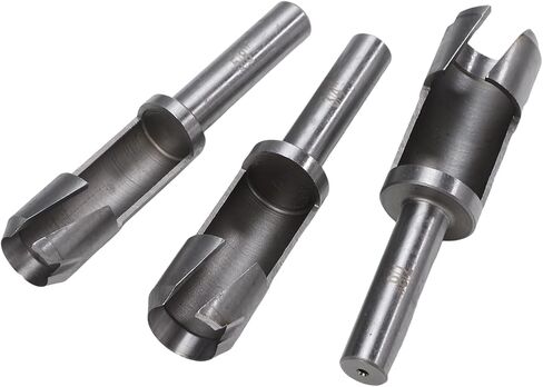 Industrial Deep Plug Cutter 6 PCS Set 3/8" 1/2" 5/8" 3/4" 7/8" 1" for Woodworking with Storage Wooden Box in Saudi Arabia