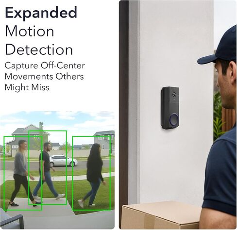 Wasserstein Horizontal Wedge Mount Compatible with Duo Cam Video Doorbell - Adjustable Angle for Better Viewing for Your Doorbell Camera - Optional No-Drill Installation (1 Pack, Black) in Saudi Arabia