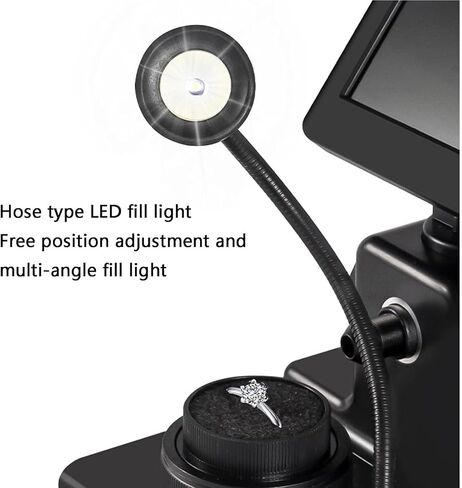 مجهر رقمي LCD مقاس 4.3 بوصة، عارض حزام ماسي، مع ضوء ملء LED، مجهر رقمي 50-1500X، تحديد دقيق، مجموعة مجهر بيولوجي، لعرض نقش الماس in Saudi Arabia