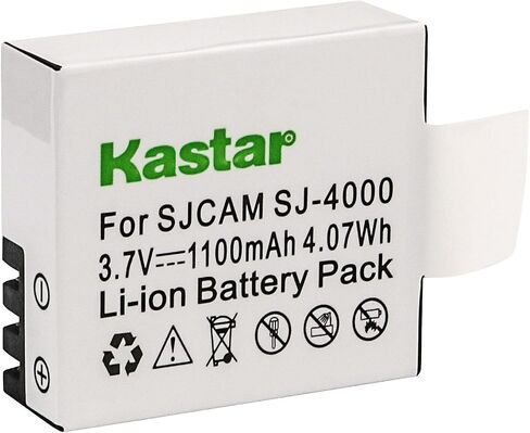Kastar استبدال بطارية حزمة واحدة لـ SJCAM SJ6000، SJCAM SJ7000، SJCAM SJ8000، SJCAM SJ9000، Pruveeo DV200 كاميرا الحركة الرياضية المقاومة للماء مع WiFi، كاميرات فيديو 4K in Saudi Arabia