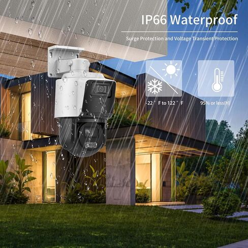 كاميرا DS-2SE3C404MWG-E/14 PTZ IP خارجية، رؤية ترادفية TandemVu، كاميرات 4MP+4MP 4X POE PTZ، اكتشاف الإنسان والمركبة، أداء منخفض الإضاءة، مقاومة للماء IP66 (الإصدار الإنجليزي الدولي) in Kuwait
