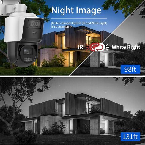 كاميرا DS-2SE3C404MWG-E/14 PTZ IP خارجية، رؤية ترادفية TandemVu، كاميرات 4MP+4MP 4X POE PTZ، اكتشاف الإنسان والمركبة، أداء منخفض الإضاءة، مقاومة للماء IP66 (الإصدار الإنجليزي الدولي) in Kuwait
