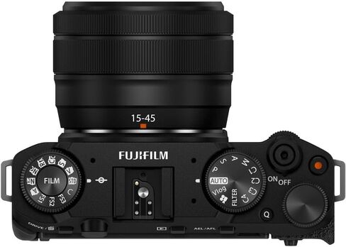 Fujifilm X-M5 Mirrorless Digital Camera with XC 15-45mm f/3.5-5.6 OIS PZ Lens Kit Black Bundle with 2X 64GB Memory Card + Rode Ultracompact on Camera-Mount Microphone + LED Video Light + More in Saudi Arabia