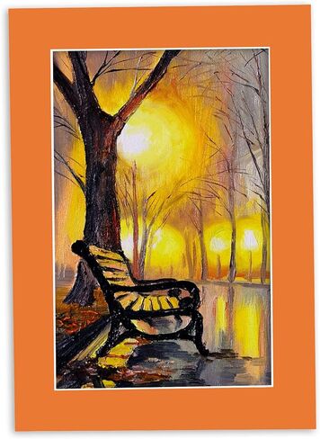 13x19 Mat for 18x24 Frame - Precut Mat Board Acid-Free Orange 13x19 Photo Matte Made to Fit a 18x24 Picture Frame, Premium Matboard for Family Photos, Show Kits, Art, Picture Framing, Pack of 1 Mat in Saudi Arabia
