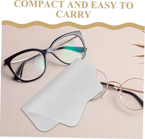 10pcs Microfiber Eyeglasses Cleaning Cloths Non-Scratch Lens Wipe for Glasses Jewelry Phone Screens Soft Lint-Free Fabric for Home Office Travel in Saudi Arabia