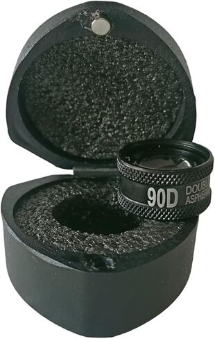 90D Double Aspheric Lens with Protective Case, Black Ophthalmology Examination Equipment, Professional Medical Grade Diagnostic Tool in Saudi Arabia