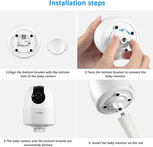 HOLACA Camera Clamp Mount for Imou 2K WiFi Security Camera Indoor Pet Dog Baby Camera and Other Standard 1/4 Threaded Hole Cameras for Crib Nursery Pillars (Clamp) in Saudi Arabia