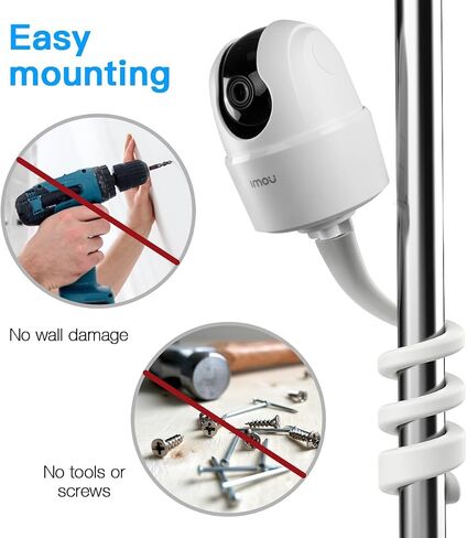 HOLACA Camera Clamp Mount for Imou 2K WiFi Security Camera Indoor Pet Dog Baby Camera and Other Standard 1/4 Threaded Hole Cameras for Crib Nursery Pillars (Clamp) in Saudi Arabia