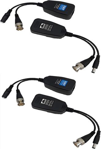 HD-CVI/TVI/AHD Video Balun with Power Connector, RJ45 CAT5 Data Transmitter, BNC Twisted (2 Pair) in Saudi Arabia