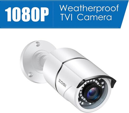 ZOSI 1080p H.265+ Security Camera System, 16 Channel DVR with AI Human Vehicle Detection, 8 x 1080p Surveillance Bullet Cameras Outdoor, 100ft Night Vision, 90° Wide Angle, Remote Access, 4TB HDD in Saudi Arabia