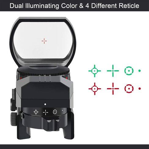 Feyachi Reflex Sight - شبكاني قابل للتعديل (4 أنماط) باللونين الأحمر والأخضر في مشهد واحد! in Kuwait